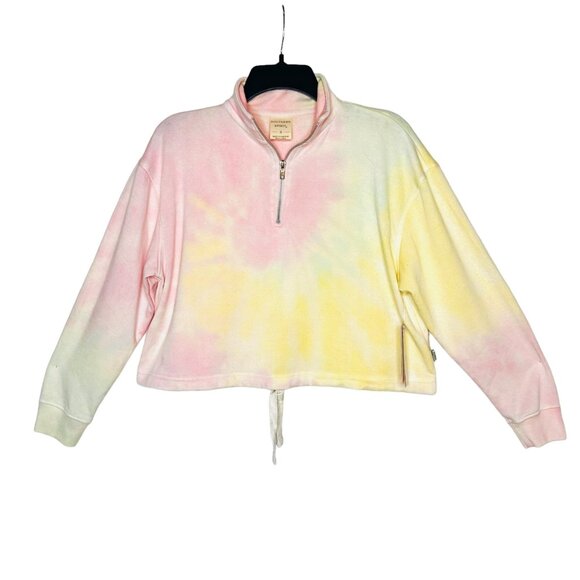 Southern Spirit Fleece Lined Cropped Quarter Zip Pullover - NWT - Picture 1 of 7